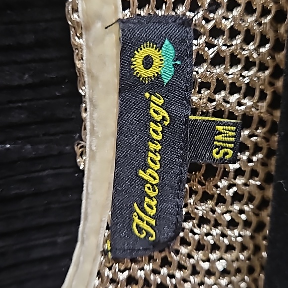 Rare - Stunning Haebaragi Gold Knit Top ptp16 stretches ptp21 - Picture 9 of 9